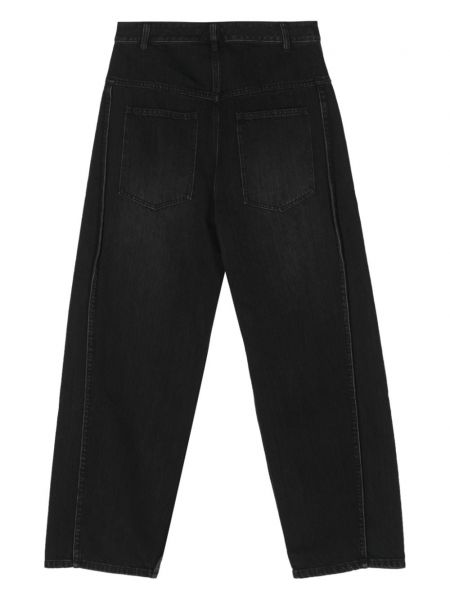 Low waist jeans ausgestellt Tibi schwarz