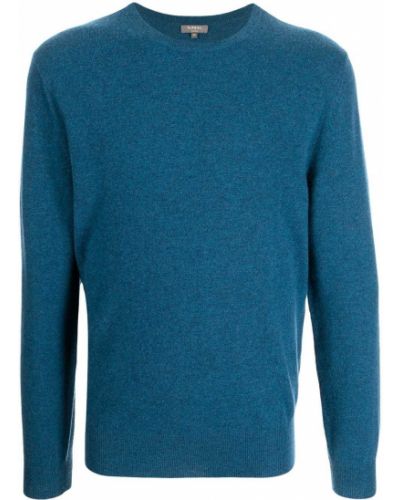 Jersey de cachemir de tela jersey con estampado de cachemira N.peal azul