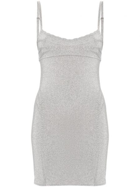Stříbrné koktejlové šaty Jacquemus