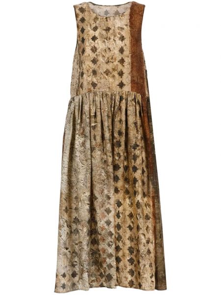 Šaty s potlačou s abstraktným vzorom Uma Wang