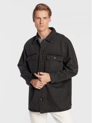 Priliehavá džínsová bunda Lindbergh čierna