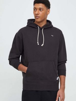Pamučna hoodie s kapuljačom s melange uzorkom Puma