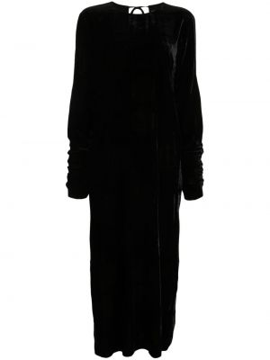 Zamatové dlouhé šaty Uma Wang čierna