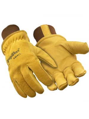 Флисовые кожаные перчатки Refrigiwear золотые