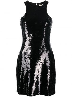Koktejlové šaty s flitry bez rukávů Michael Michael Kors černé