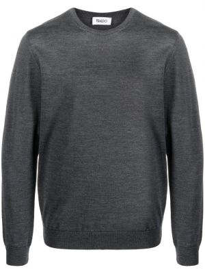 Vlnený sveter z merina Eraldo sivá