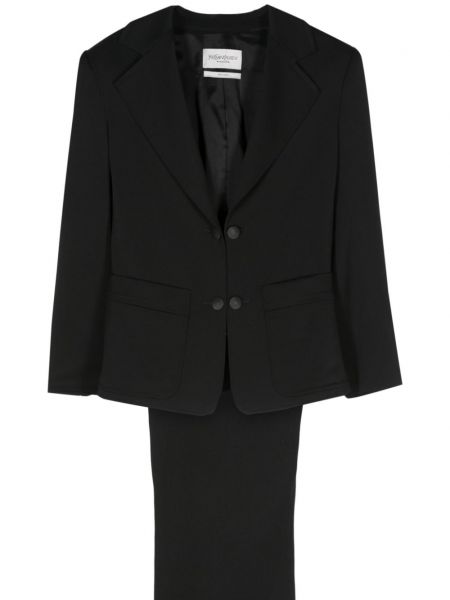 Vilnonis kostiumas Saint Laurent Pre-owned juoda