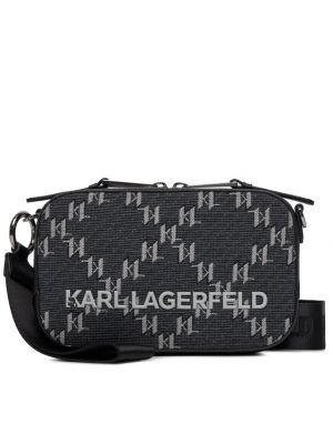 Crossbody kabelka Karl Lagerfeld sivá