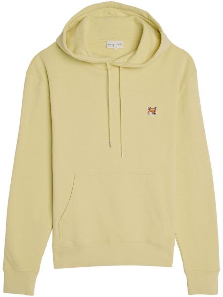 Hoodie aus baumwoll Maison Kitsuné gelb