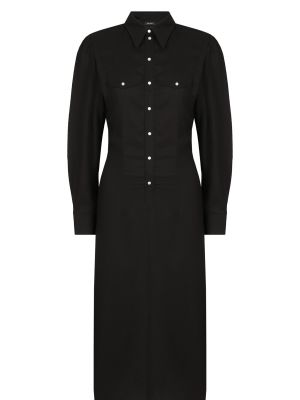 Черное платье-рубашка Isabel Marant