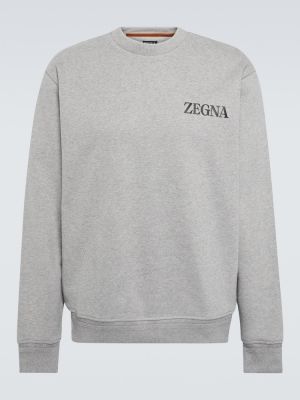 Medvilninis džemperis Zegna pilka