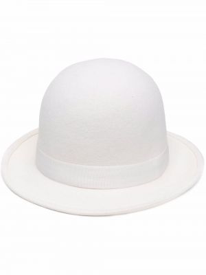 Вълнена шапка с периферия Thebe Magugu бяло