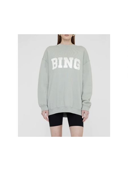 Satin sweatshirt Anine Bing blau