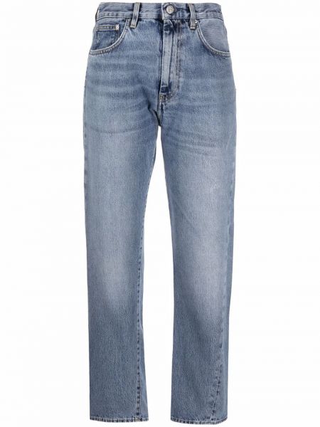 Straight leg jeans di cotone Toteme blu