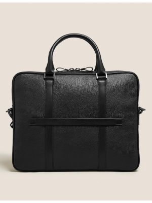 Kožená taška na notebook Marks & Spencer černá