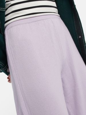 Kašmírové rovné nohavice Barrie fialová