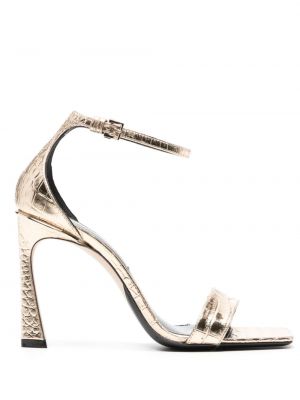Kožené sandále Victoria Beckham zlatá