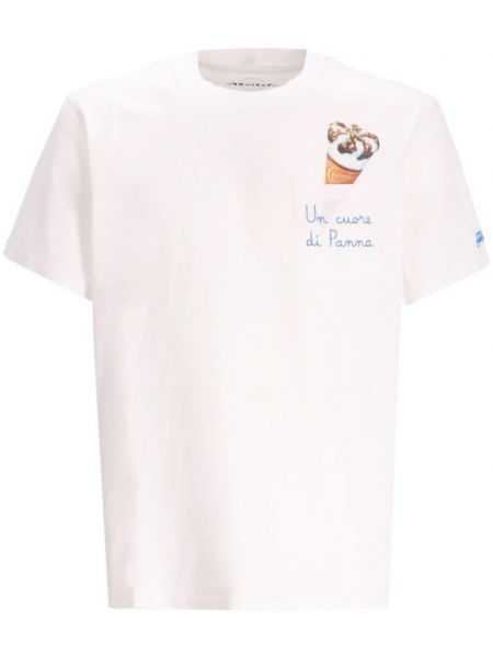 T-shirt mit print Mc2 Saint Barth weiß