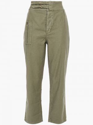 Pantaloni cu picior drept Frame - Verde