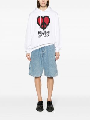 Džersis raštuotas džemperis su gobtuvu Moschino Jeans