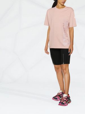 T-shirt à imprimé Moncler rose