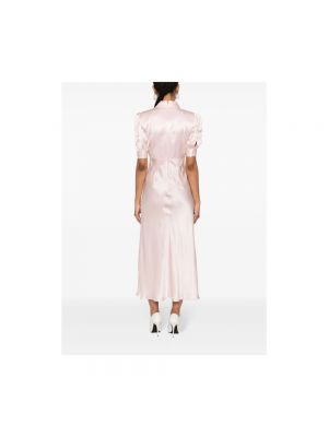 Jedwabna sukienka midi Alessandra Rich różowa
