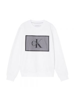Bluza z kapturem z siateczką Calvin Klein biała