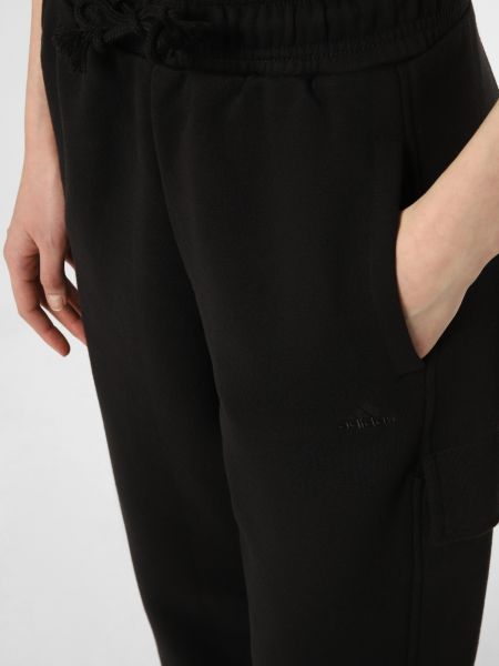 Laza szabású fleece cargo nadrág Adidas Originals fekete