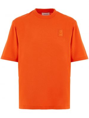 Pamut póló Ferragamo narancsszínű