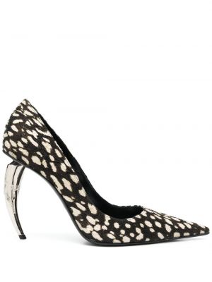 Полуотворени обувки с принт с леопардов принт Roberto Cavalli