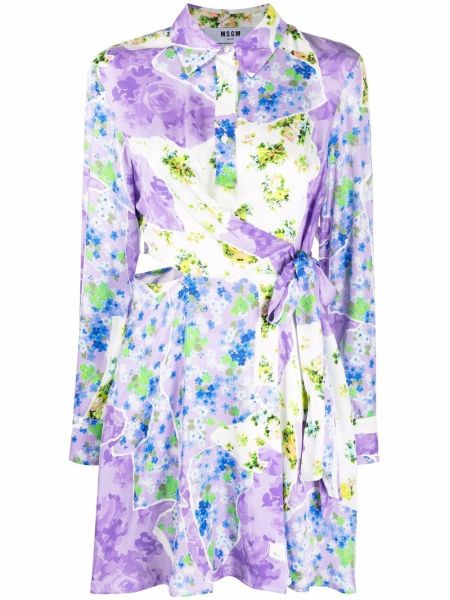 Trykt floral dress Msgm lilla