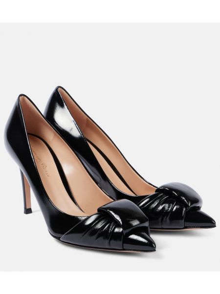 Patent læder læder pumps Gianvito Rossi sort