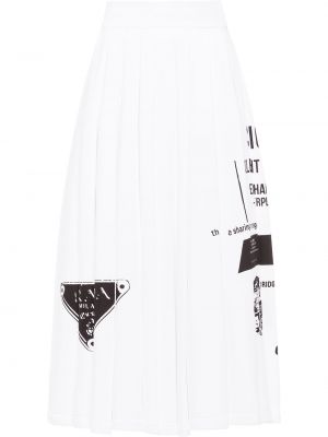 Falda con estampado Prada blanco