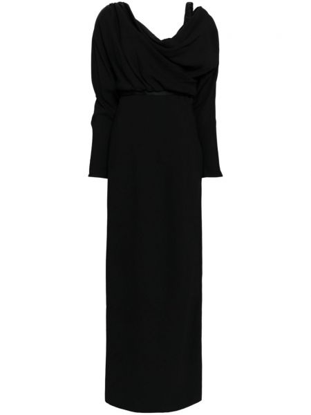 Φόρεμα με ζώνη ντραπέ Giambattista Valli μαύρο