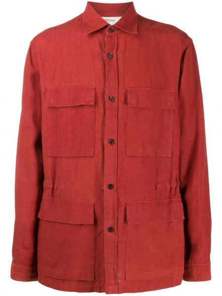 Camisa con bolsillos Z Zegna rojo