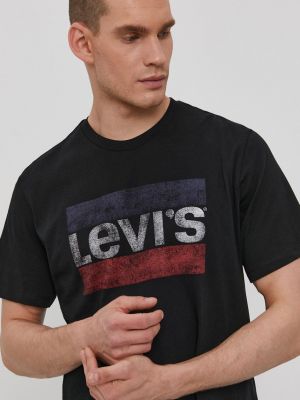 Koszulka z nadrukiem Levi's czarna
