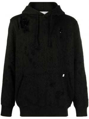 Pamučna hoodie s kapuljačom s izlizanim efektom 1017 Alyx 9sm crna