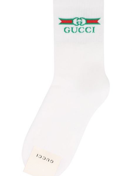 Белые хлопковые носки Gucci