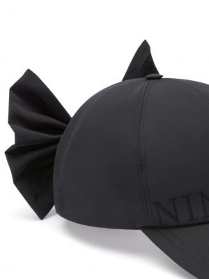 Czapka z daszkiem z kokardką Nina Ricci czarna