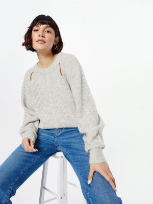 Меланжов пуловер Designers Remix сиво