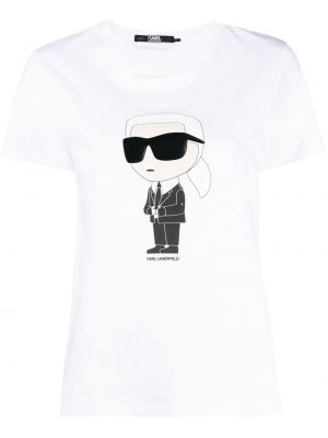T-shirt mit print Karl Lagerfeld weiß