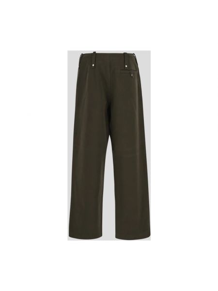 Pantalones de raso de algodón Burberry marrón