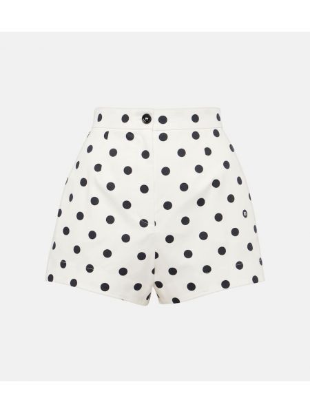 Shorts taille haute en coton Dolce&gabbana blanc