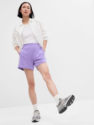 Fleecové šortky Gap fialová