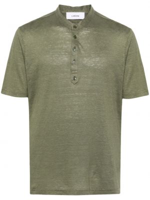 Ľanové tričko Lardini zelená