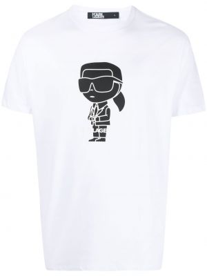 T-shirt aus baumwoll Karl Lagerfeld weiß