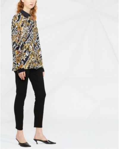 Džínová košile s potiskem Versace Jeans Couture černá