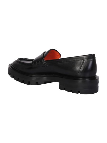 Loafers de punta redonda Santoni negro