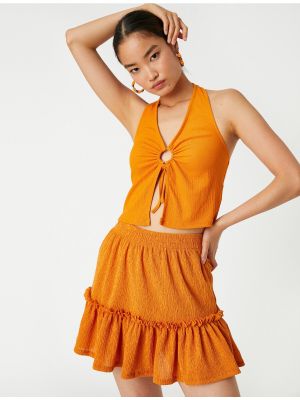 Φούστα mini Koton πορτοκαλί