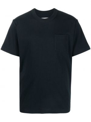 Kokvilnas t-krekls ar kabatām Sacai zils